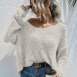 SHEIN Off-the-Shoulder Knit Sweater Size: S